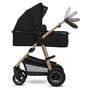 Carucior 2 in 1, Lionelo, Amber, Cadru aluminiu, Cu landou intarit si salteluta moale, Reversibil, Maner ajustabil, Huse pentru picioare, ploaie, Plasa de tantari, Geanta parinti, Pana la 22 kg, EN1888-1, EN1888-2, EN1466, Negru - 17