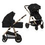 Carucior 2 in 1, Lionelo, Amber, Cadru aluminiu, Cu landou intarit si salteluta moale, Reversibil, Maner ajustabil, Huse pentru picioare, ploaie, Plasa de tantari, Geanta parinti, Pana la 22 kg, EN1888-1, EN1888-2, EN1466, Negru - 4