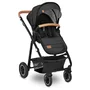 Carucior 3 in 1, Lionelo, Amber, Cadru aluminiu, Cu landou intarit si salteluta moale, Cu scoica auto testata ADAC, Reversibil, Cu accesorii, Geanta parinti, Pana la 22 kg, Gri Inchis - 14