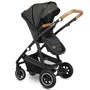 Carucior 3 in 1, Lionelo, Amber, Cadru aluminiu, Cu landou intarit si salteluta moale, Cu scoica auto testata ADAC, Reversibil, Cu accesorii, Geanta parinti, Pana la 22 kg, Gri Inchis - 20