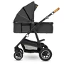 Carucior 3 in 1, Lionelo, Amber, Cadru aluminiu, Cu landou intarit si salteluta moale, Cu scoica auto testata ADAC, Reversibil, Cu accesorii, Geanta parinti, Pana la 22 kg, Gri Inchis - 8