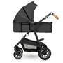 Carucior 3 in 1, Lionelo, Amber, Cadru aluminiu, Cu landou intarit si salteluta moale, Cu scoica auto testata ADAC, Reversibil, Cu accesorii, Geanta parinti, Pana la 22 kg, Gri Inchis - 10