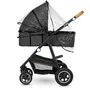 Carucior 3 in 1, Lionelo, Amber, Cadru aluminiu, Cu landou intarit si salteluta moale, Cu scoica auto testata ADAC, Reversibil, Cu accesorii, Geanta parinti, Pana la 22 kg, Gri Inchis - 15