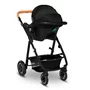 Carucior 3 in 1, Lionelo, Amber, Cadru aluminiu, Cu landou intarit si salteluta moale, Cu scoica auto testata ADAC, Reversibil, Cu accesorii, Geanta parinti, Pana la 22 kg, Gri Inchis - 30