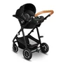 Carucior 3 in 1, Lionelo, Amber, Cadru aluminiu, Cu landou intarit si salteluta moale, Cu scoica auto testata ADAC, Reversibil, Cu accesorii, Geanta parinti, Pana la 22 kg, Gri Inchis - 32