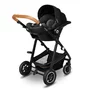 Carucior 3 in 1, Lionelo, Amber, Cadru aluminiu, Cu landou intarit si salteluta moale, Cu scoica auto testata ADAC, Reversibil, Cu accesorii, Geanta parinti, Pana la 22 kg, Gri Inchis - 33