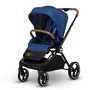 Carucior 2 in 1, Lionelo, Mika, Cadru din aluminiu, Cu landou intarit si salteluta moale, Reversibil, Maner ajustabil, Plasa de tantari, Husa de ploaie, de picioare, 22 kg, Conform cu standardele europene de securitate EN1888-1 EN1888-2, EN1466, Albastru - 5