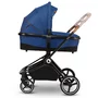 Carucior 2 in 1, Lionelo, Mika, Cadru din aluminiu, Cu landou intarit si salteluta moale, Reversibil, Maner ajustabil, Plasa de tantari, Husa de ploaie, de picioare, 22 kg, Conform cu standardele europene de securitate EN1888-1 EN1888-2, EN1466, Albastru - 10