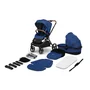 Carucior 2 in 1, Lionelo, Mika, Cadru din aluminiu, Cu landou intarit si salteluta moale, Reversibil, Maner ajustabil, Plasa de tantari, Husa de ploaie, de picioare, 22 kg, Conform cu standardele europene de securitate EN1888-1 EN1888-2, EN1466, Albastru - 4