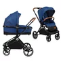 Carucior 2 in 1, Lionelo, Mika, Cadru din aluminiu, Cu landou intarit si salteluta moale, Reversibil, Maner ajustabil, Plasa de tantari, Husa de ploaie, de picioare, 22 kg, Conform cu standardele europene de securitate EN1888-1 EN1888-2, EN1466, Albastru - 1
