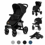 Carucior sport, Lionelo, Annet Plus, De la nastere, Cu accesorii si capotina XXL reglabila, 0 - 22 Kg, Conform cu standardele europene de securitate EN1888-1 si EN1888-2, Negru - 3