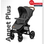 Carucior sport, Lionelo, Annet Plus, De la nastere, Cu accesorii si capotina XXL reglabila, 0 - 22 Kg, Conform cu standardele europene de securitate EN1888-1 si EN1888-2, Negru - 8