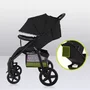 Carucior sport, Lionelo, Annet Plus, De la nastere, Cu accesorii si capotina XXL reglabila, 0 - 22 Kg, Conform cu standardele europene de securitate EN1888-1 si EN1888-2, Negru - 26