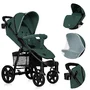 Carucior sport, Lionelo, Annet Plus, De la nastere, Cu accesorii si capotina XXL reglabila, 0 - 22 Kg, Conform cu standardele europene de securitate EN1888-1 si EN1888-2, Verde - 28