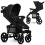 Carucior sport, Lionelo,  Annet Tour, De la nastere, Cu capotina impermeabila, Cu filtru UPF 50+, Cu maner reglabil, Plasa de tantari, Suport biberon, Saculet pentru picioare, Pana la 22 kg, Cu certificare TUV, Negru - 2