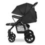 Carucior sport, Lionelo,  Annet Tour, De la nastere, Cu capotina impermeabila, Cu filtru UPF 50+, Cu maner reglabil, Plasa de tantari, Suport biberon, Saculet pentru picioare, Pana la 22 kg, Cu certificare TUV, Negru - 7