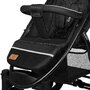 Carucior sport, Lionelo,  Annet Tour, De la nastere, Cu capotina impermeabila, Cu filtru UPF 50+, Cu maner reglabil, Plasa de tantari, Suport biberon, Saculet pentru picioare, Pana la 22 kg, Cu certificare TUV, Negru - 11