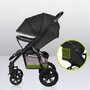 Carucior sport, Lionelo,  Annet Tour, De la nastere, Cu capotina impermeabila, Cu filtru UPF 50+, Cu maner reglabil, Plasa de tantari, Suport biberon, Saculet pentru picioare, Pana la 22 kg, Cu certificare TUV, Negru - 28
