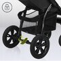 Carucior sport, Lionelo,  Annet Tour, De la nastere, Cu capotina impermeabila, Cu filtru UPF 50+, Cu maner reglabil, Plasa de tantari, Suport biberon, Saculet pentru picioare, Pana la 22 kg, Cu certificare TUV, Negru - 29