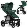 Carucior sport, Lionelo,  Annet Tour, De la nastere, Cu capotina impermeabila, Cu filtru UPF 50+, Cu maner reglabil, Plasa de tantari, Suport biberon, Saculet pentru picioare, Pana la 22 kg, Cu certificare TUV, Verde - 3