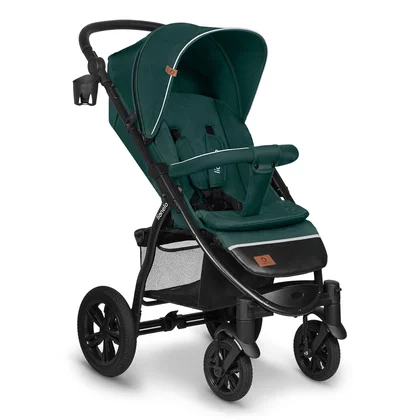 Carucior sport, Lionelo,  Annet Tour, De la nastere, Cu capotina impermeabila, Cu filtru UPF 50+, Cu maner reglabil, Plasa de tantari, Suport biberon, Saculet pentru picioare, Pana la 22 kg, Cu certificare TUV, Verde