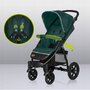 Carucior sport, Lionelo,  Annet Tour, De la nastere, Cu capotina impermeabila, Cu filtru UPF 50+, Cu maner reglabil, Plasa de tantari, Suport biberon, Saculet pentru picioare, Pana la 22 kg, Cu certificare TUV, Verde - 29