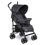 Carucior sport, Lionelo, Elia, Cu plasa de tantari, Suport de picioare reglabil, Spatar ajustabil in 4 pozitii, Capotina XXL, Pliere tip umbrela, Capacitate 15 kg, 6 luni+, EN 1888, Model papadie, Gri