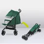 Carucior sport, Lionelo, Elia, Cu plasa de tantari, Suport de picioare reglabil, Spatar ajustabil in 4 pozitii, Capotina XXL, Pliere tip umbrela, Capacitate 15 kg, 6 luni+, EN 1888, Verde - 19
