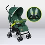Carucior sport, Lionelo, Elia, Cu plasa de tantari, Suport de picioare reglabil, Spatar ajustabil in 4 pozitii, Capotina XXL, Pliere tip umbrela, Capacitate 15 kg, 6 luni+, EN 1888, Verde - 23