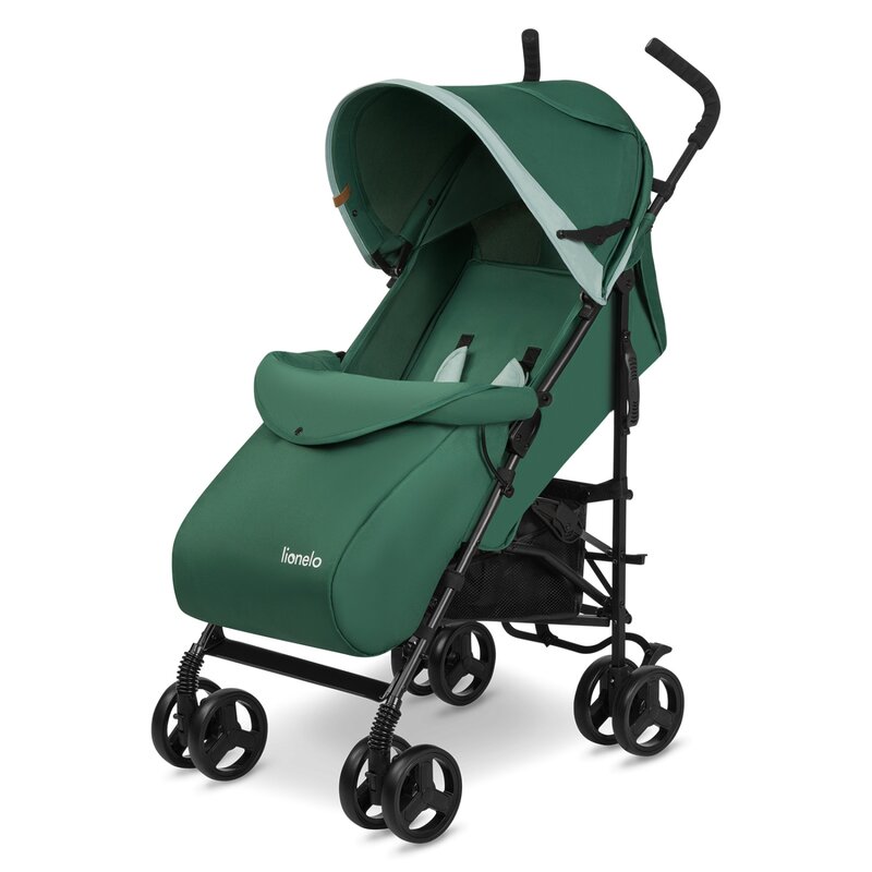 Carucior sport, Lionelo, Elia, Cu husa de picioare, Cu plasa de tantari, Conform cu standardul european de securitate EN1888-1, Verde inchis