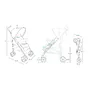 Carucior sport, Lionelo, Elia, Cu plasa de tantari, Suport de picioare reglabil, Spatar ajustabil in 4 pozitii, Capotina XXL, Pliere tip umbrela, Capacitate 15 kg, 6 luni+, EN 1888, Verde - 30