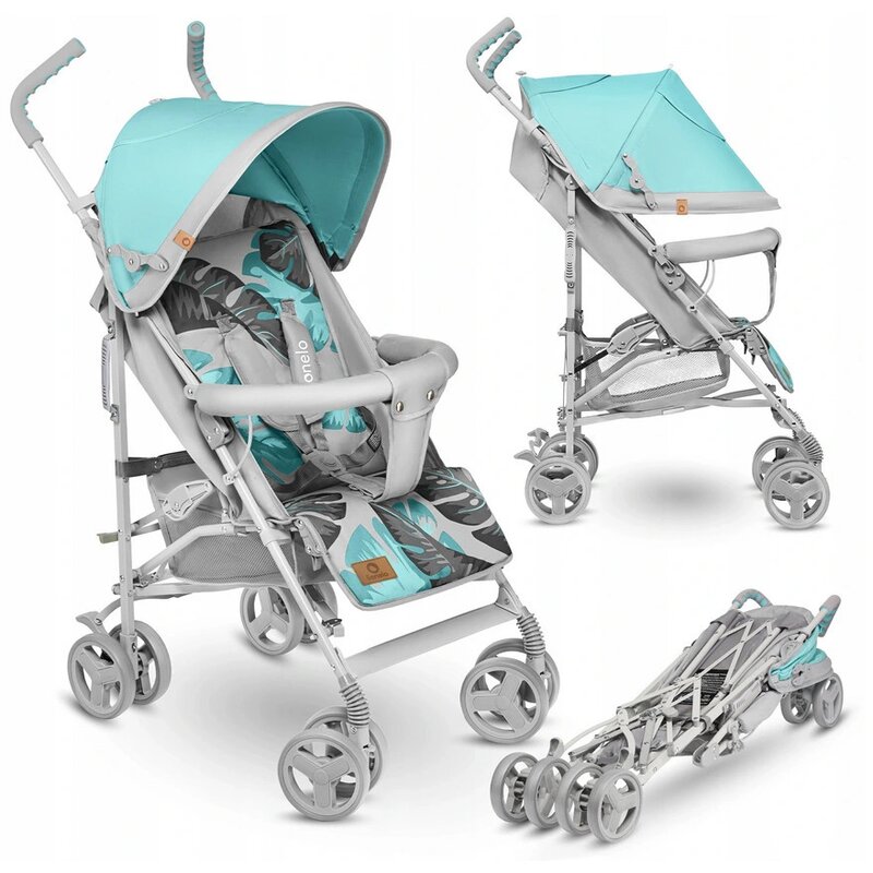 Lionelo - carucior sport elia tropical cu accesorii, turcoaz