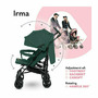 Lionelo - Carucior sport Irma, Cu husa de picioare, Cu plasa de tantari, Conform cu standardul european de securitate EN1888-1, Verde Inchis, Resigilat - 4