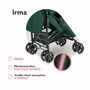 Lionelo - Carucior sport Irma, Cu husa de picioare, Cu plasa de tantari, Conform cu standardul european de securitate EN1888-1, Verde Inchis, Resigilat - 6