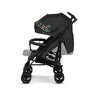 Carucior sport compact, Lionelo, Irma, Spatar reglabil in 4 pozitii, Suport picioare reglabil, Manere rotative, Pliere tip umbrela, 6- 36 luni, Pana la 15 kg, Conform cu EN1888-1:2018, Negru - 9