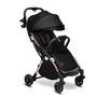 Carucior sport, Lionelo, Julie One, De la nastere, Greutate redusa, Cu accesorii, Cadru din aluminiu, 0-22 kg, Pliere compacta pentru avion, Conform cu standardele europene de securitate EN1888-1 si EN1888-2, Negru/Auriu - 1
