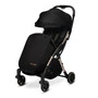 Carucior sport, Lionelo, Julie One, De la nastere, Greutate redusa, Cu accesorii, Cadru din aluminiu, 0-22 kg, Pliere compacta pentru avion, Conform cu standardele europene de securitate EN1888-1 si EN1888-2, Negru/Auriu - 6