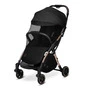 Carucior sport, Lionelo, Julie One, De la nastere, Greutate redusa, Cu accesorii, Cadru din aluminiu, 0-22 kg, Pliere compacta pentru avion, Conform cu standardele europene de securitate EN1888-1 si EN1888-2, Negru/Auriu - 7
