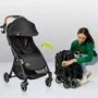 Carucior sport, Lionelo, Julie One, De la nastere, Greutate redusa, Cu accesorii, Cadru din aluminiu, 0-22 kg, Pliere compacta pentru avion, Conform cu standardele europene de securitate EN1888-1 si EN1888-2, Negru/Auriu - 24