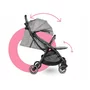 Carucior sport, Lionelo, Julie One, De la nastere, Greutate redusa, Cu accesorii, Cadru din aluminiu, 0-22 kg, Pliere compacta pentru avion, Conform cu standardele europene de securitate EN1888-1 si EN1888-2, Gri - 26
