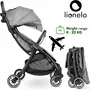 Carucior sport, Lionelo, Julie One, De la nastere, Greutate redusa, Cu accesorii, Cadru din aluminiu, 0-22 kg, Pliere compacta pentru avion, Conform cu standardele europene de securitate EN1888-1 si EN1888-2, Gri - 3