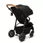 Carucior sport, Lionelo, Natt, De la nastere, Cu accesorii si capotina XXL reglabila, 0 - 22 kg, Conform cu standardele europene de securitate EN1888-1, EN1888-2, Negru Onyx - 13