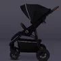 Carucior sport, Lionelo, Natt, De la nastere, Cu accesorii si capotina XXL reglabila, 0 - 22 kg, Conform cu standardele europene de securitate EN1888-1, EN1888-2, Negru Onyx - 29