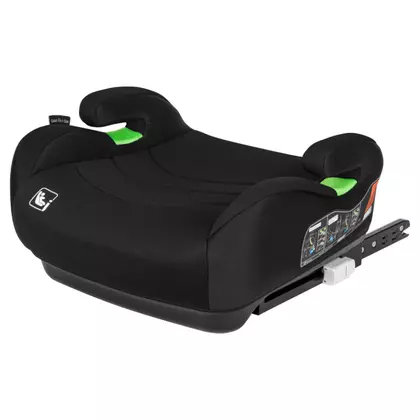Inaltator auto, Lionelo, Luuk Fix I-size, 125- 150 cm, Instalare cu sistem Isofix si centura de prindere, Cu husa detasabila, Conform cu standardul european de securitate ECE R129, Negru