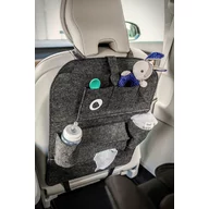 Black Friday - Reduceri Organizator auto, Lionelo, 2 in 1 si proctectie spatar auto, Cu multiple Buzunare, 70x55x40 cm, Gri Promotie