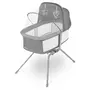 Patut balansoar, Lionelo, Malin, 3 in 1, Pliabil, 0-9 kg, Geanta Transport, Asamblare Rapida, Ultra-Usor, Conform cu standardele europeane de securitate EN1130 si EN16890, Gri - 1