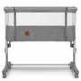 Patut co-sleeper, Lionelo, Aurora, Cu leganare si setare unghiulara, Pana la 9 kg, Gri - 15