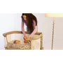 Patut co-sleeper, Lionelo, Luna, 2 in 1, Cu laterala culisanta, Cu setare unghiulara, Cu roti, Reglabil in 6 pozitii pe inaltime, Bej - 5