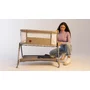 Patut co-sleeper, Lionelo, Luna, 2 in 1, Cu laterala culisanta, Cu setare unghiulara, Cu roti, Reglabil in 6 pozitii pe inaltime, Bej - 3