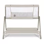Patut co-sleeper, Lionelo, Luna, 2 in 1, Cu laterala culisanta, Cu setare unghiulara, Cu roti, Reglabil in 6 pozitii pe inaltime, Bej - 8